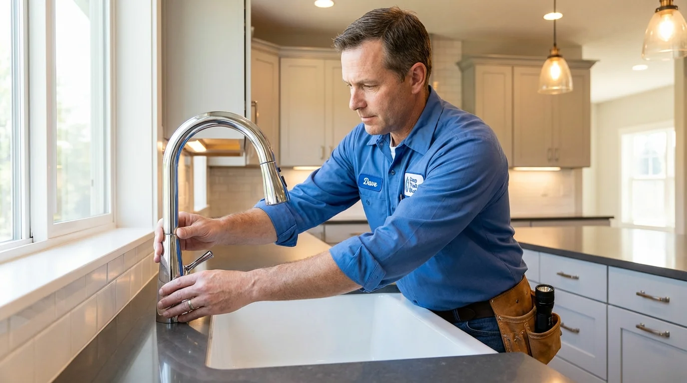 Kitchen faucet installation by Johns Plumbing LLC in Freer